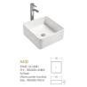 Buy cheap Dirt Resistant Wash Basin Porcelain Square Shape Complete And Clean Bathroom Sink from wholesalers