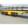 Buy cheap Low Bed FUWA Flatbed Truck Trailer 2500mm 4 Axle Flatbed Trailer from wholesalers