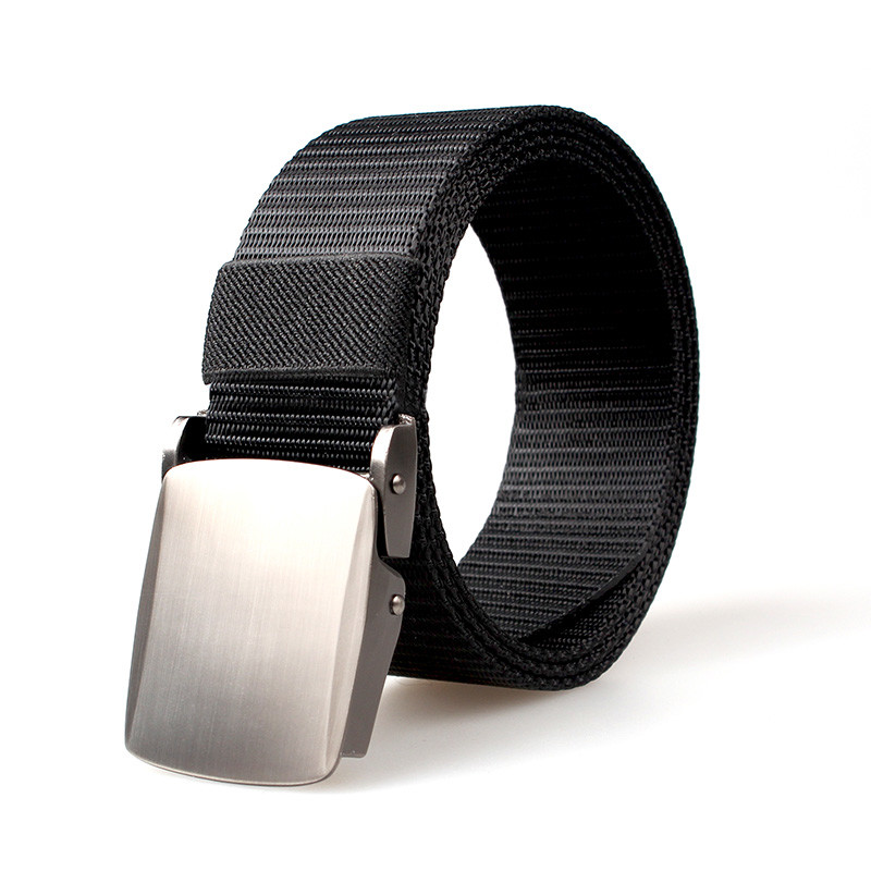 125cm Length Fabric Web Belt Zinc Alloy Buckle Army Belts With Buckle 3.8cm Width