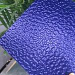 Decorative Metal Sheet 316 Corrugated Hammer Finish Sapphire Blue Stainless