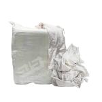 IMPA 232906 Reclaimed Cotton Cut Used T-shirt Cloth Printed WHITE Rag 10kg White