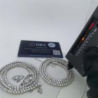Buy cheap 2MM Moissanite Tennis Chain White D Color Moissanite Diamond Tennis Necklace product