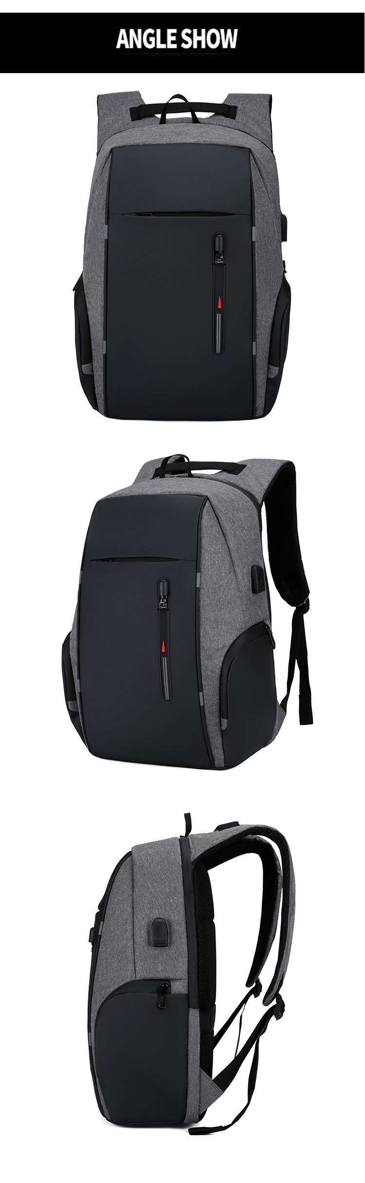 Large Capacity Oxford Cloth Laptop Backpacks Waterproof Smart Backpack With USB