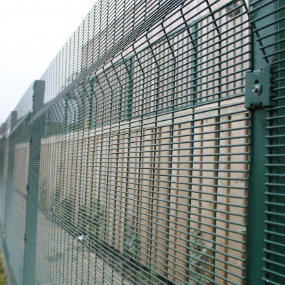 PVC Welded Wire Green Mesh Security Fencing 358 2.2m width