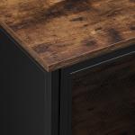 TV Cabinet with Steel Doors and Cabinet, Modern Particleboard TV Stand, TV Stand
