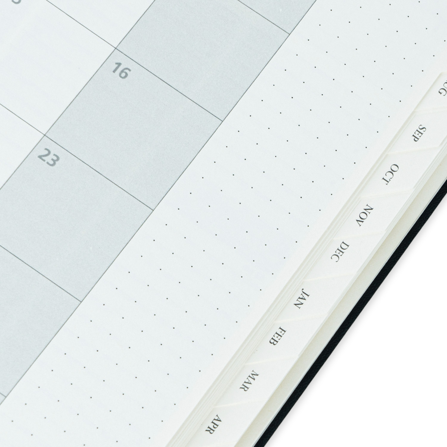 Weekly Planner Medium Size 2023-2023 Black Spiral Softcover Planner With plastic Ruler