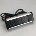Boente Good Price 6.56 Ft Cord 3 UK Power and 2 USB Ports Black Conference