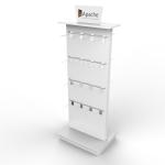 POP Sock Display Stand Double Sided Wooden Retail Sock Display Rack For Clothes