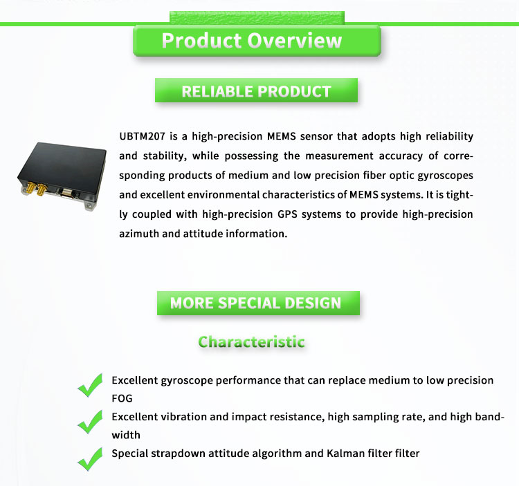 Inertial Navigation System with Speed Accuracy of 0.1m/s and UNIVO UBTM207Y Gyro FOG