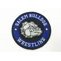 Buy cheap Twill Embroidered Badge Patch Merrow Border Heat Seal With Glue Back product