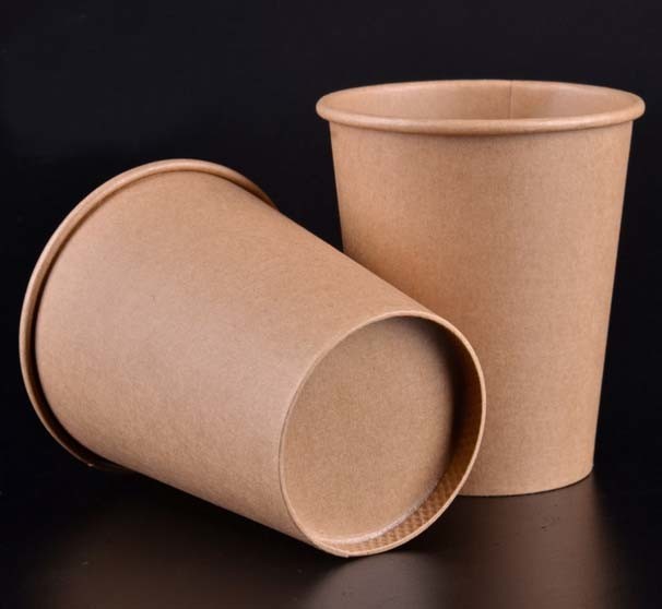 Eco-Friendly Flexo Printing PE Coating Takeaway Kraft Paper Cups For Drinking