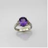 Buy cheap Women Jewelry 925 Silver Oval Cubic Zirconia Blue Topaz Ring(F62) from wholesalers