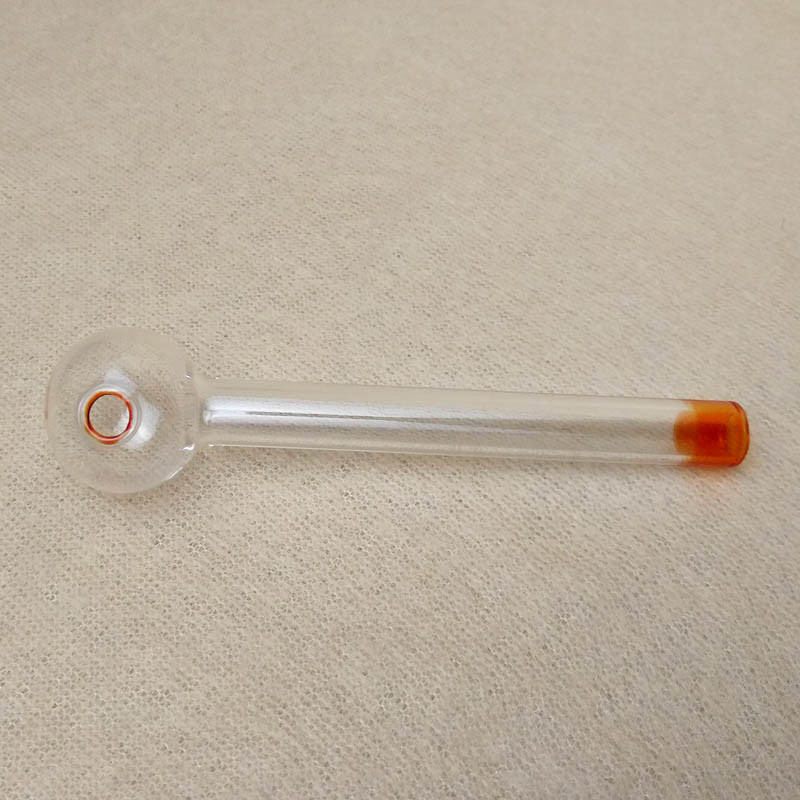 3.9 Inches Mini Clear Borosilicate Glass Smoking Pipe 2mm Thickness