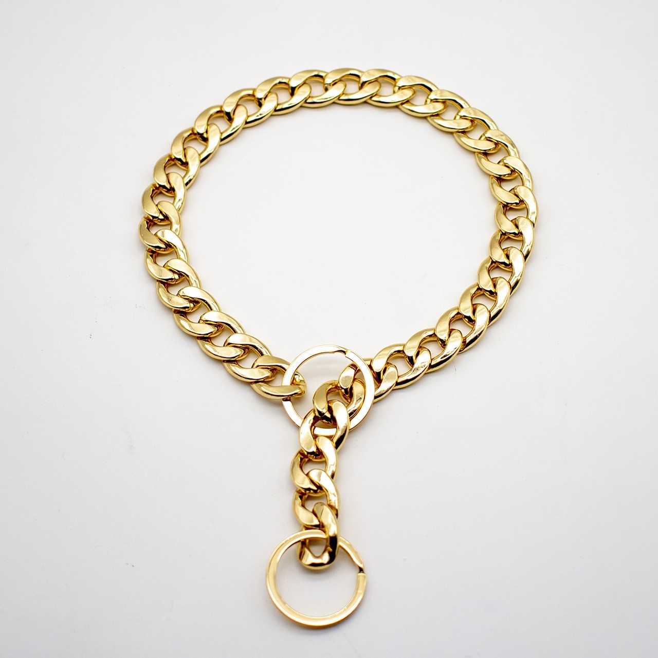 Rechargeable Metal Big Dog Gold Chain Summer Pet Fashion Accessories