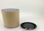 Anti - Rust Paper Tube Packaging With Metal Lid / Tea Tin Paper Cylinder