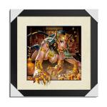 Carton Girl Design 3D Lenticular Pictures Make Ice On Colors 40*40CM Size