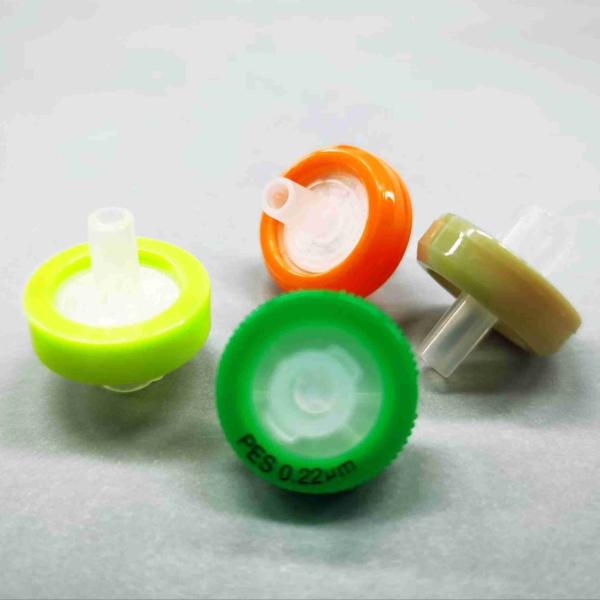 Buy cheap Φ13mm PES Syringe Filter 0.45 μm Pore Size With ABS Housing Luer Slip from wholesalers