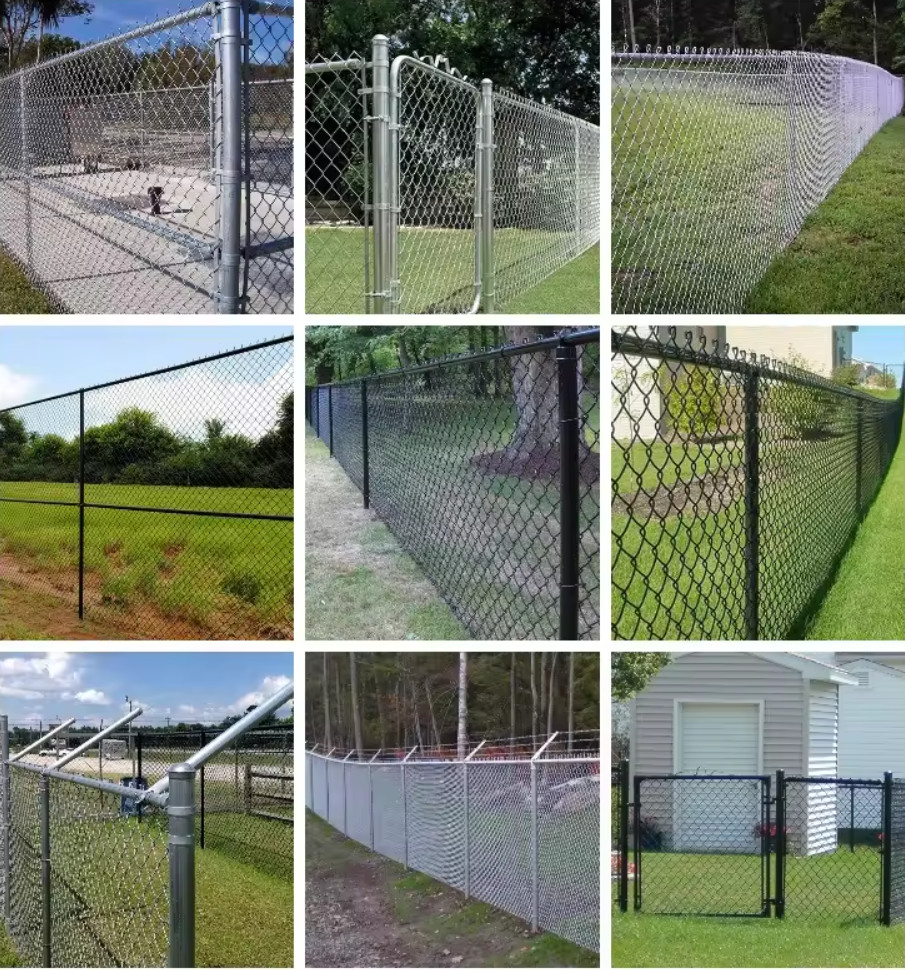 6ft 8ft Diamond Chain Link Fencing Cyclone Wire Fence Roll Aluminum Chain Link Fence