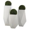 Buy cheap Special Design Galvanized Steel Planter White Powder Coated Flower Pot from wholesalers