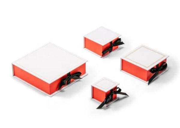Buy cheap Thickness 2mm Luxury Gift Packaging Boxes Flip Top Ribbon Closure For Jewelry from wholesalers