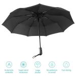 Summer Commercial Photo Portable Auto Open Umbrella Large Fold Umbrella Black