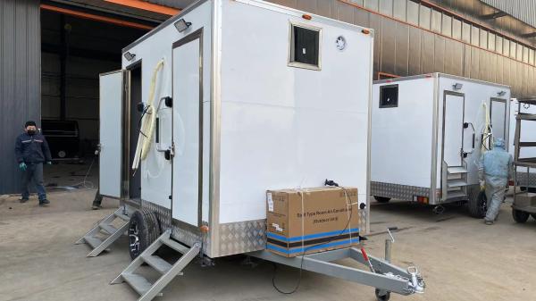 Buy cheap Two-Stall roadable Good Fittings Customized Toilet Movable Trailer Shower Toilet Available On Sale from wholesalers