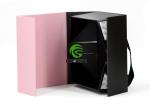 Pink Packaging Cardboard Jewelry Gift Boxes Foldable Slidable For Garment