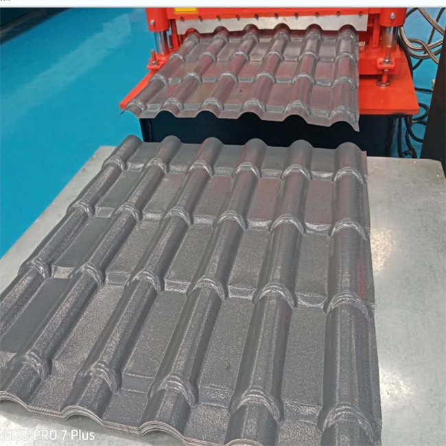 0.3-0.7mm Glazed Tile Roll Forming Machine PLC Step Tile Making Machine