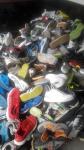 Mixed used shoes in pair