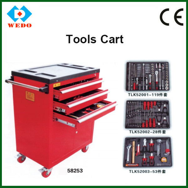 Quality 200pcs fast repair tool trolley set tool car for sale