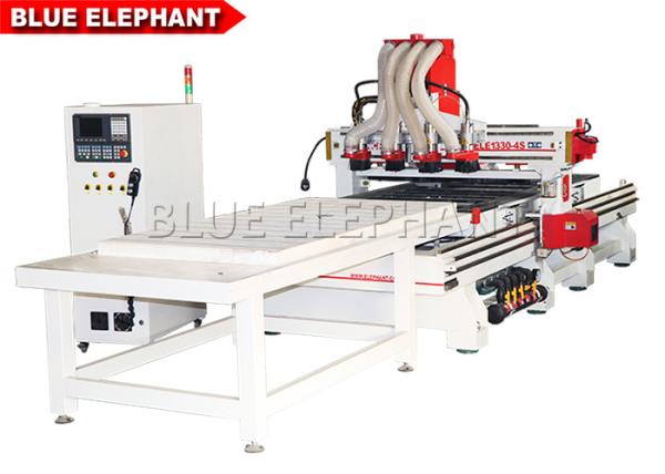 ELE 1330 Multi - Head CNC Router for furniture making , automatic wood door