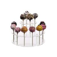 Buy cheap Round 3 Layer Acrylic Cake Stand , Clear / Black Acrylic Candy Display product