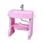 Large Square Type Children's Washstand Hot Selling Safety Standards White / Pink
