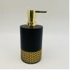 Buy cheap Luxury Polyresin Bathroom Accessories Sand Stone Black Color With Gold Band from wholesalers