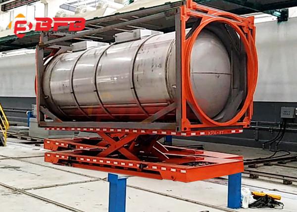 Battery Operated Hydraulic Lifting System Steel Coil Trailers Material Handling