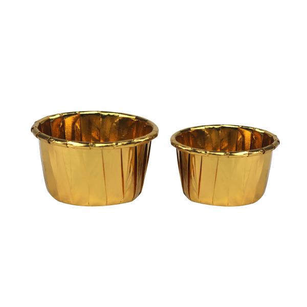 Buy cheap Aluminum Metallic Gold Silver Foil Paper Baking Cups from wholesalers