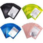 Customized Logo Plastic Retail Aluninum Foil Zipper Packaging Bag with clear