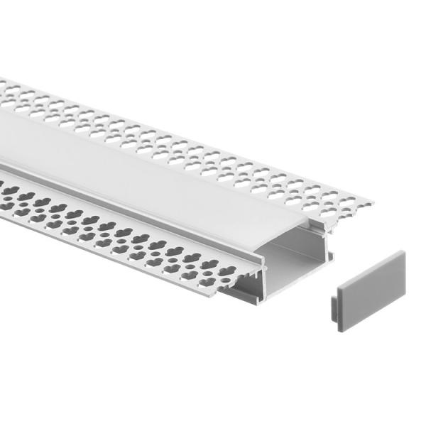 Buy cheap Aluminum Alloy Drywall Plaster LED Profile 76*15mm Oblong Anodized for Frameless Wall Light from wholesalers
