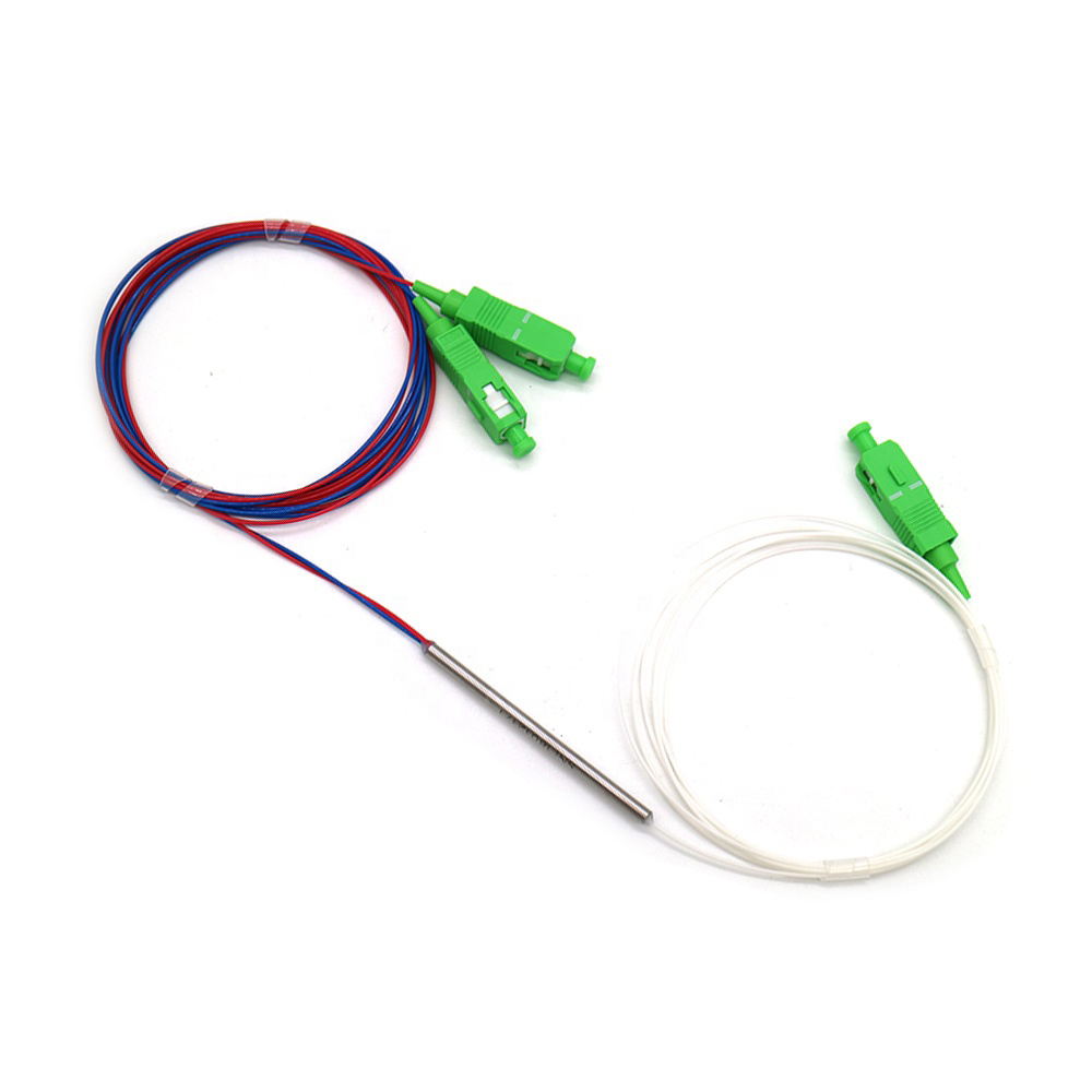 1260-1650nm Wavelength 1*5 PLC Fiber Optic Splitter for Dual Windows FTTH Equipment
