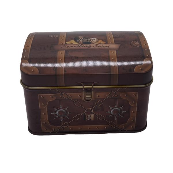 Buy cheap Jewelry Storage Custom Tin Can Small Treasure Chest Tin Box Candies Gifts Packaging from wholesalers