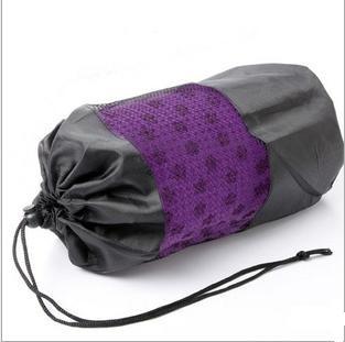 Buy cheap purple yoga towel with mesh bag for yoga from wholesalers