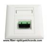 Buy cheap LC quad adapter FTTH wall mount box fiber faceplate from wholesalers