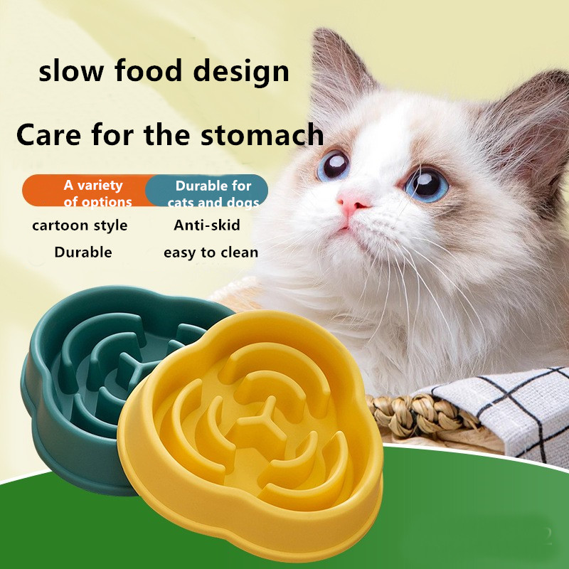 Cat And Dog Slow Food Bowl Rice Bowl To Prevent Choking And Overturn
