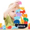 Buy cheap Children 3cm Dinosaur Wooden Building Blocks Toy Animal Town Wooden Blocks from wholesalers