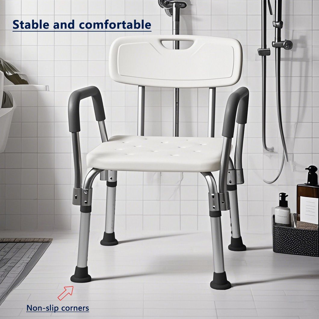 The Disabled Use The Toilet to Fold up The in The Bathroom Wall Mount Shower Seat Chair