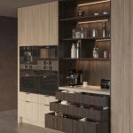 OEM New Modern Matte Finished Luxury Villa Lacquer Kitchen Cabinets