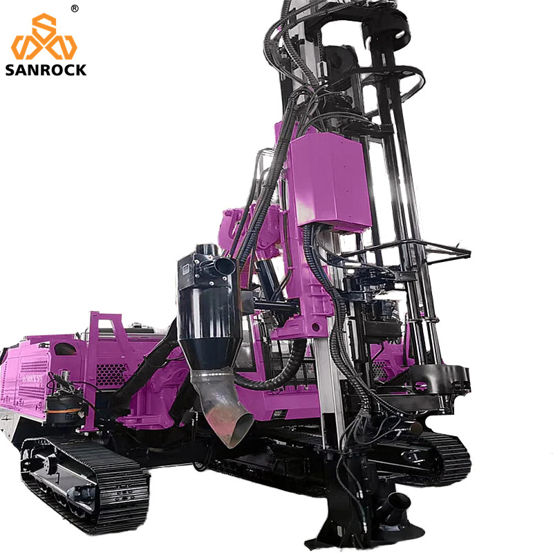 Hard Rock Borehole Drilling Machine Mining Hydraulic Drilling Rig Integrated Crawler DTH Drilling Rig