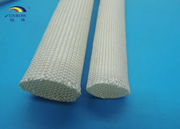 Quality Uncoated Braided Fiberglass Sleeving for Carbon Brush , Soft and Eco-friendly for sale