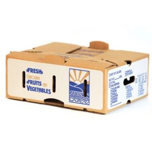 Customized Tomato Packing Boxes With Handle UV / Varnishing Coating