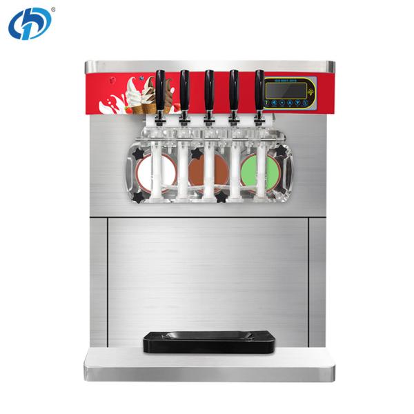 Buy cheap R410a R134A Refrigerant Soft Serve Ice Cream Machine 5 Flavors Commercial Maker English Operating Language from wholesalers